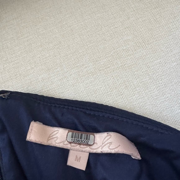 Hutch One-Shoulder navy Ribbed Midi Dress - Picture 3 of 3